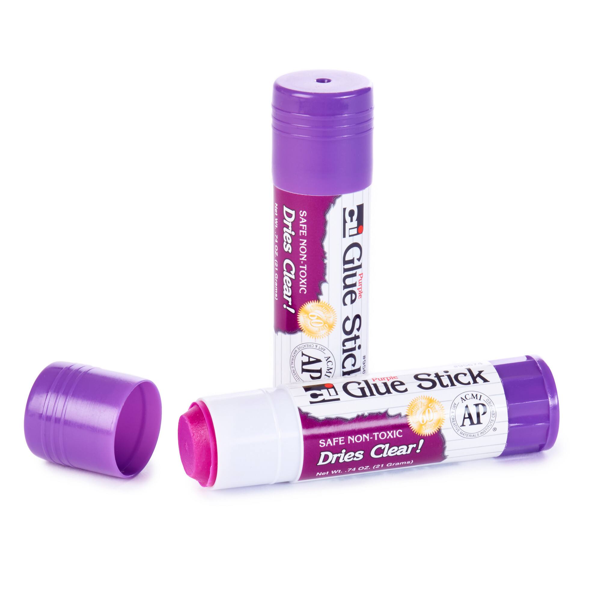Charles Leonard 0.74oz. Purple Glue Sticks, 3 Packs of 12